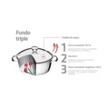 thumbnail image 3 of Bateria de Cocina Acero Inoxidable Induccion Tramontina Allegra 65650/324, 3 of 3