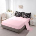 thumbnail image 5 of Manfei Kawaii Bow Personalized Initial L Bedding Comforter Set 7-Piece for Girls,Cartoon Pearl Bowknot Alphabet King Bedding Sets for Kids Teens,Pink Reversible,Microfiber Bedroom Decor, 5 of 7
