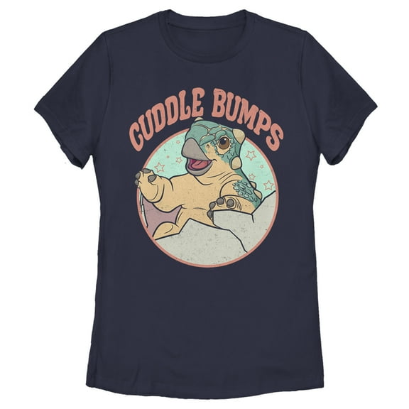 Women's Jurassic World: Camp Cretaceous Cuddle Bumps Circle  Graphic Tee Navy Blue Small