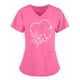 thumbnail image 1 of Pntutb Blusa de manga corta con cuello en V para mujer Uniforme de trabajo Blusa de bolsillo de color sólido Pntutb Pntutb-4191, 1 of 4