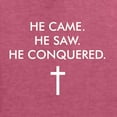 thumbnail image 6 of Wild Bobby, He Came He Saw He Conquered Inspirational/Christian Men Graphic Tee, Vintage Heather Red, 4X-Large, 6 of 6