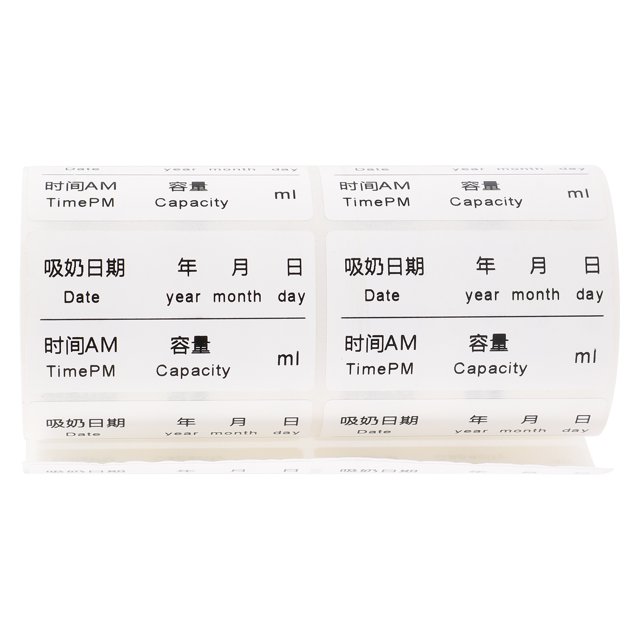 MasteelfCA 100pcs Breast Milk Removable Labels Waterproof Breast Milk Bottle Date Stickers