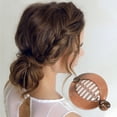 thumbnail image 3 of Unique Bargains 1 Pc Elegant Round Fish Shape Hair Clips Hairdo Clip Brown, 3 of 5