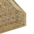 thumbnail image 6 of DecMode 12" Gold Metal Single Slot Geometric Magazine Holder with Laser Carved Design, 6 of 15