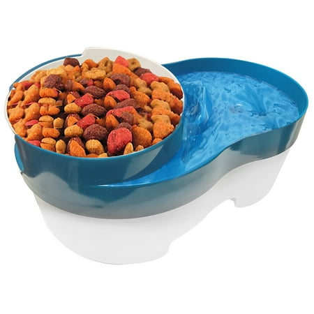 Pet Fountain - Premium Pet Fountain with Filter and Food Bowl Feeder for Dogs and Cats