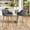 Gray, variant on BISHE Bar Stools Set of 2, Modern Counter Height Chairs with Back and Arm, Linen Kitchen Island Chairs with Footrest and Solid Wood Leg for Living Room, Dining Room, Beige