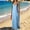Light Blue, variant on Spaghetti Strap Deep V-Neck Maxi Dresses for Women Backless Sleeveless with Pockets Split Solid Color Sundress Casual Personality Loose Flowy Beach Outdoor Party