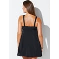 thumbnail image 2 of Swimsuits for All Women's Lattice V-Neck Swimdress, 2 of 2