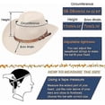 thumbnail image 4 of Women Men Western Cowboy Fedora Felt Hat Wide Brim Outdoor Cowgirl Hat with Belt Buckle, 4 of 5