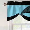 thumbnail image 5 of Tie Up Valances for Windows, Dolphin Black Adjustable Valance Curtains Window Treatment for Living Room/Bedroom, Nautical Mandalas Blue Boho Abstract Rod Pocket Kitchen Curtains & Drapes 42x18 Inch, 5 of 9