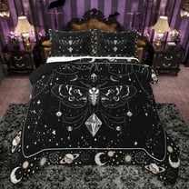 Manfei bohemian Moth Bedding Comforter Set,3D Cartoon Diamond Twin Comforter Sets,Galaxy Starry Sky Bedding Set For Kids,Breathable Home Decor Reversible,2-Piece
