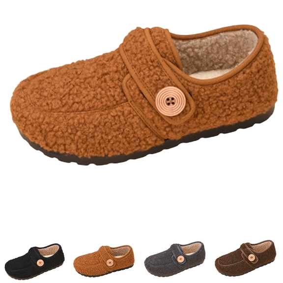 Mfakffe Fuzzy Slippers Women Men Comfy Diabetic House Slippers Soft & Cozy Barefoot House Shoes Adjustable