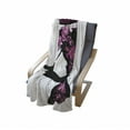 thumbnail image 4 of Fashion Soft Flannel Fleece Throw Blanket, Woman Furry Hat and Floral Dress Nostalgic Magazine Catwalk Look Feminine, Cozy Plush for Indoor and Outdoor Use, 60" x 80", Fuchsia Black, by Ambesonne, 4 of 6