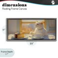 thumbnail image 4 of Stupell Industries Farmhouse Sunlit Tea Party Cat Gray Floating Frame Canvas Art, 25 x 11, by Angie Hawke, 4 of 8