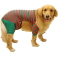 thumbnail image 1 of Elowel Christmas Red & green Dog Pajamas Size M, 1 of 1