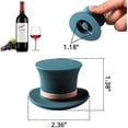 thumbnail image 3 of Silicone Wine Bottle Stopper Reusable Funny Red Wine Stopper (3 Packs), 3 of 5