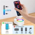 thumbnail image 5 of Rulwuck Wireless Induction Audio Bluetooth Speaker 5in1 Phone Holder Emergency Rechargeable (3000mAh) with Colorful Ambient Light 300° Foldable for Tablet iPhone Android, Gifts for Men Women,white, 5 of 7