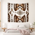 thumbnail image 4 of Bohemia Tapestry for House Dorm Bedroom College Home Decoration Simple Lines Greek Key Elements Tribal Patterns Modern Dorm Tapestry 51x59inch Farmhouse Bohemia Tapestry Curtain, 4 of 6