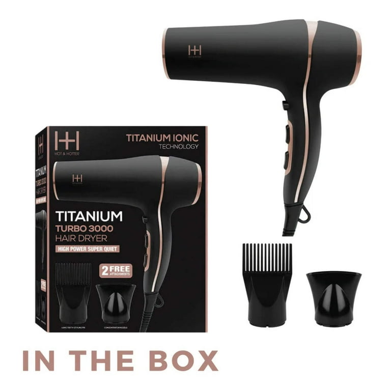 ANNIE Hot & Hotter Titanium Turbo 3000 Hair Dryer ANNIE Hot & Hotter Titanium Turbo 3000 Hair Dryer