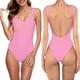thumbnail image 1 of MKLEKYY Trajes De Baño Mujer Short Women Fashion Letter Print Piece Swimsuit Sexy Bikini Swimwear Bathing Sleeveless Backless Swimsuit 2126, 1 of 4