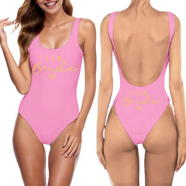 MKLEKYY Trajes De Baño Mujer Short Women Fashion Letter Print Piece Swimsuit Sexy Bikini Swimwear Bathing Sleeveless Backless Swimsuit 2128