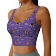 thumbnail image 2 of Fotbe German Shepherd Dog Pattern Womens' Sports Bra Longline Wirefree Padded with Medium Support Sports Moisture-Wicking Workou Vest,Tank Top-X-Large, 2 of 9