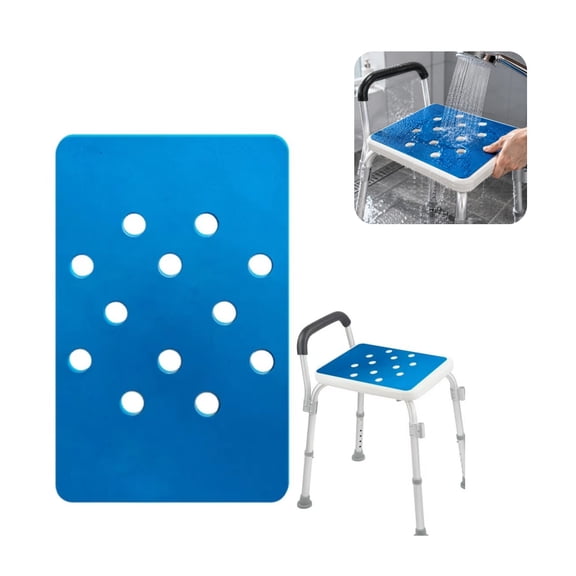 Waterproof Shower Bench Cushion Cover for Bath Seat, Bath Chair Inside Bathroom, Non Slip Coldproof Stickable Soft Foam Pad, Padded Shower Stool Seat Mat