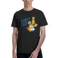 thumbnail image 1 of Happy Father's Day Men's Basic Short Sleeve T-Shirt Black Medium, 1 of 5