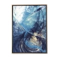 thumbnail image 1 of Cuadro decorativo para sala o recamar Decorativo Abstracto Azul y Oro Listo para Colgar Marco Dorado Maxigráfica Shop Cuadro Abstracto Azulejo, 1 of 6