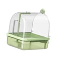 thumbnail image 4 of Parrot colgante de la bañera, caja de baño de pájaros colgantes, casa de baños de loro, tazón de ducha de agua para loros para periodismo, periodista Verde, 4 of 8