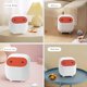 thumbnail image 4 of Small Trash Can,Cute Ninja Office Trash Can with Lid,Bedroom with 1 Roll Waste Bag(White Trash Can), 4 of 5