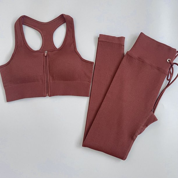 Chándal de mujer de 2/3/5 piezas, conjunto de Yoga sin costuras, ropa deportiva de entrenamiento, ropa de gimnasio, mallas de cintura alta con cordón, trajes deportivos para Fitness Tan Jianjun unisex