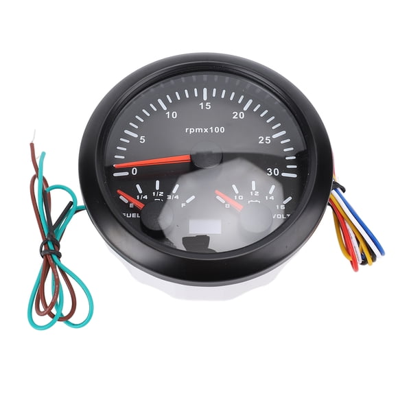 85 Mm 3 En 1 Velocímetro 3000 Rpm Tacómetro De 8 A 16 V Voltímetro 7 Colores Nivel De Luz De Fondo Para Camión De Yates De Casas Rodantes, Calibre De Marino,