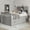 Gray, variant on Youmumeub Space-Saving Twin Storage Bed with Reversible 4 Drawers & Shelved Headboard, White Captain Platform Bed – Solid Pine + MDF, Quiet Frame, 300 lb Capacity, Slat Support, 6–8" Mattress