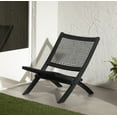 thumbnail image 1 of South Shore Agave Wood and Woven Rope Lounge Chair, in Black, 1 of 13