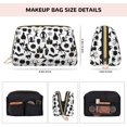 thumbnail image 2 of halloween pumpkin black Makeup Bag, Large Capacity Travel Cosmetic Bag for Women Girls- Travel Toiletry Bag Leather Portable Waterproof Makeup Case Organizer with Handle, 2 of 4