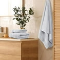 thumbnail image 5 of MALLONI HOME Ultra Soft 3 Pack Cotton Towel Set, Contains a Bath Towel 28x55 inch, a Hand Towel 16x24 inch & a Wash Coth 12x12 inch, Ideal Everyday use, Compact & Lightweight - Light Grey, 5 of 6