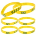 thumbnail image 1 of 6pcs bandera de país impreso pulsera chic silicona deportes deportes pulsera pulsera para deportes juego de fútbol (estilo aleatorio), 1 of 6