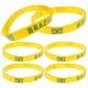 thumbnail image 1 of 6pcs bandera de país impreso pulsera chic silicona deportes deportes pulsera pulsera para deportes juego de fútbol (estilo aleatorio), 1 of 6