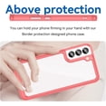 thumbnail image 2 of Case for Samsung Galaxy S23 Phone Case Slim Dropproof [Defend from Drop/Scratch/Slip/Fingerprint] Clear Acrylic Hard Back Soft TPU Bumper Hybrid Phone Cover for Samsung Galaxy S23-Red, 2 of 8