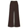 thumbnail image 6 of Ahdbta Business Pants for Women Pleated High Waisted Straight Wide Leg Pants Dressy Casual Work Office Trousers with Pockets, 6 of 7