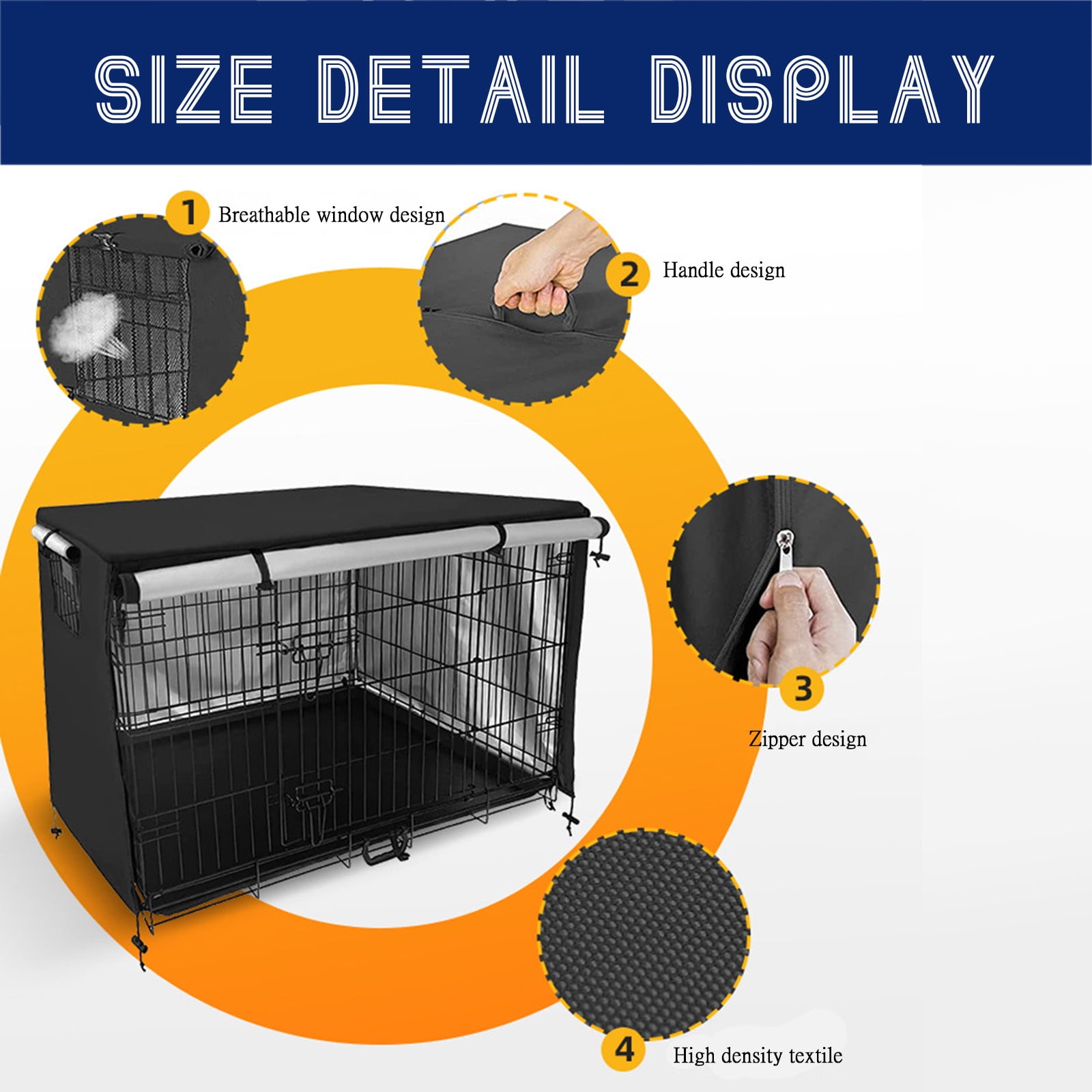 Jovati Dog Kennels And Crates For Medium Dogs Dog Crate Cover dog Kennel Cover For Medium And Large Dog Heavy Duty Oxford Fabric pet Kennel Cover Ant