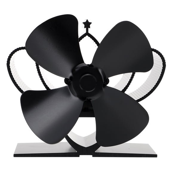 WORGEOUS Electric Fireplace Fan Log Burner Fan 13.5X12CM Black
