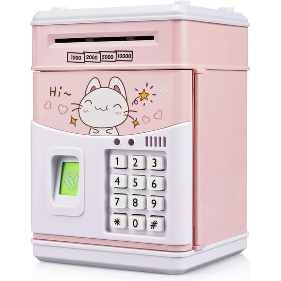 Piggy Bank,Electronic Piggy Bank for Kids Cash Cartoon ATM Money Saver Bank for Kids with Password & Music Great Gift Toy for Kids Children