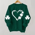 thumbnail image 2 of VEKDONE Love Heart Graphic Sweatshirts for Women 2024 Clearance Irish St. Patrick's Day Clover Print Pullover Tops Teen Girl Long Sleeve Loose Fit Blouse Green M, 2 of 4