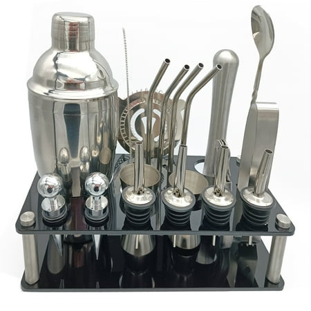 

MABOTO 20pcs Cocktail Set Boston Shaker Mixer Stainless Drink Making Kit for Home Bar Use