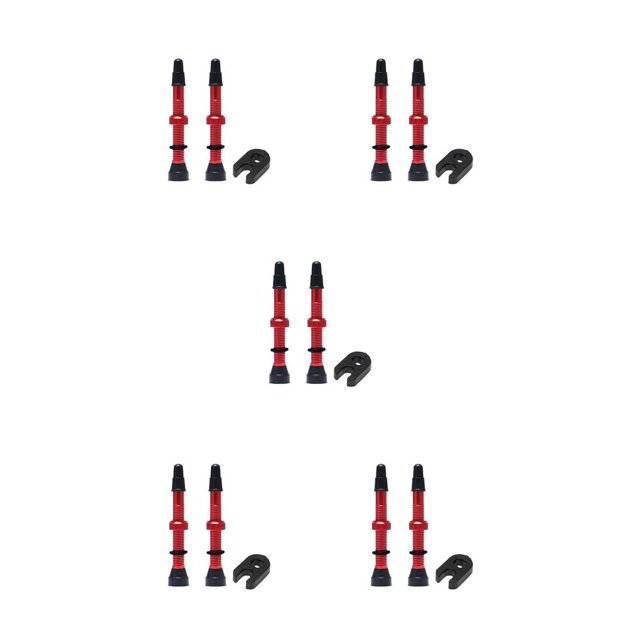 Shengyu Wheel Valves Kit Copper Replacement Parts Bike Vacuum Nozzle Pump Tool Cycling Accessories Household Shop Device red 60mm 5Set