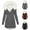 Grey, variant on Letdown Plus Size Long Jacket Womens Winter Coats 2025 Sherpa Lined Jackets with Hood Oversized Outerwear Thickened Warm (Black,L)