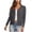 Dark Gray, variant on Vivianyo HD Women's Scallop Trim Long Sleeve Knit Cardigan, Fall Button Front Casual Lightweight Cardigan, Women's Army Green, Sizes S-2XL