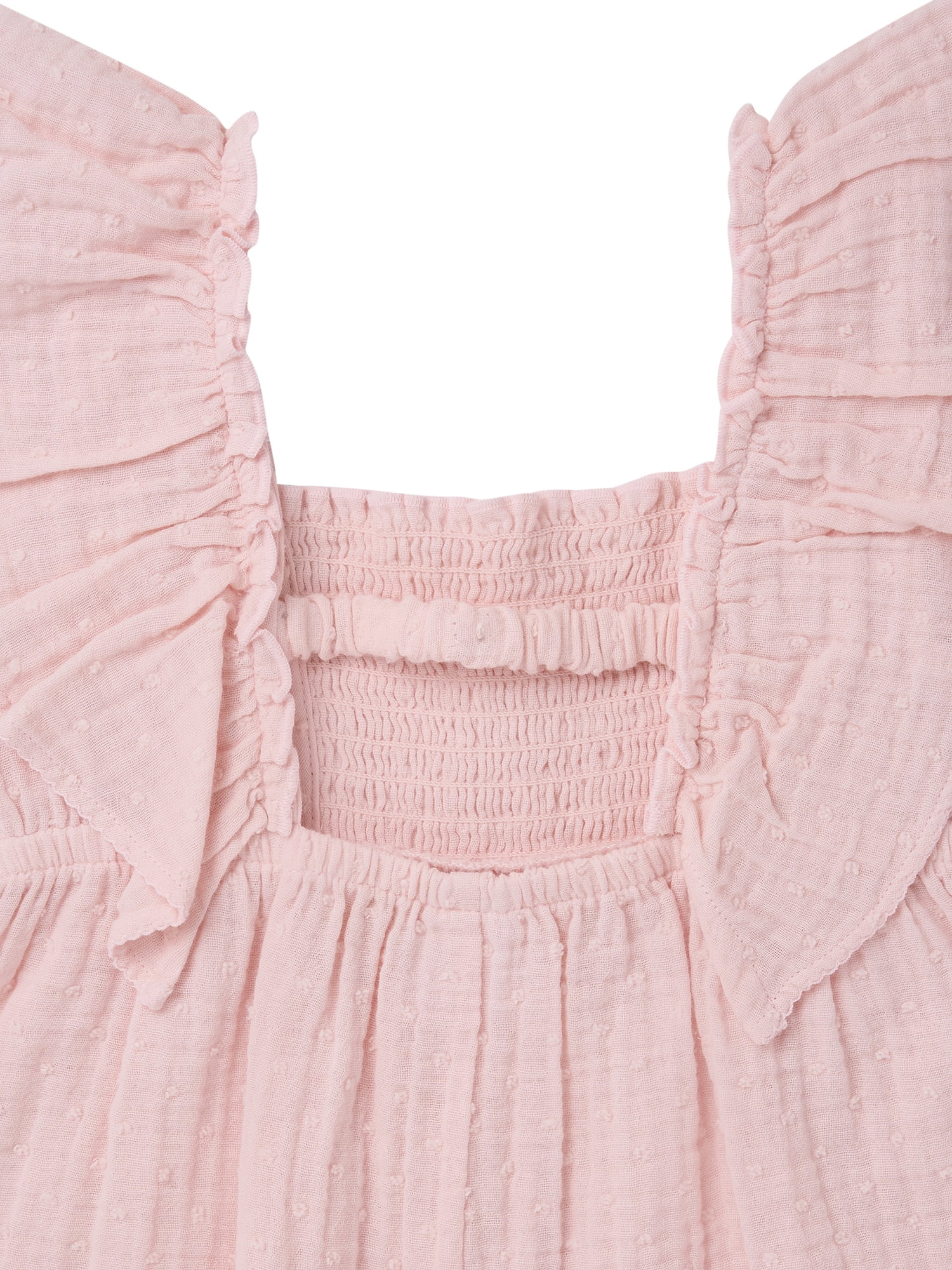 Modern Moments by Gerber Toddler Girl Flutter Romper with Smocking, Sizes 12 Months - 5T